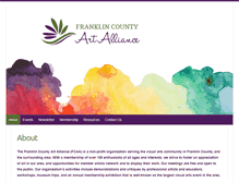 Tablet Screenshot of franklincountyartalliance.org